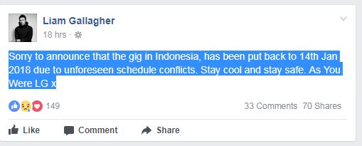 konser liam gallagher ditunda