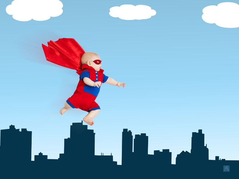 Superman bayi terbang